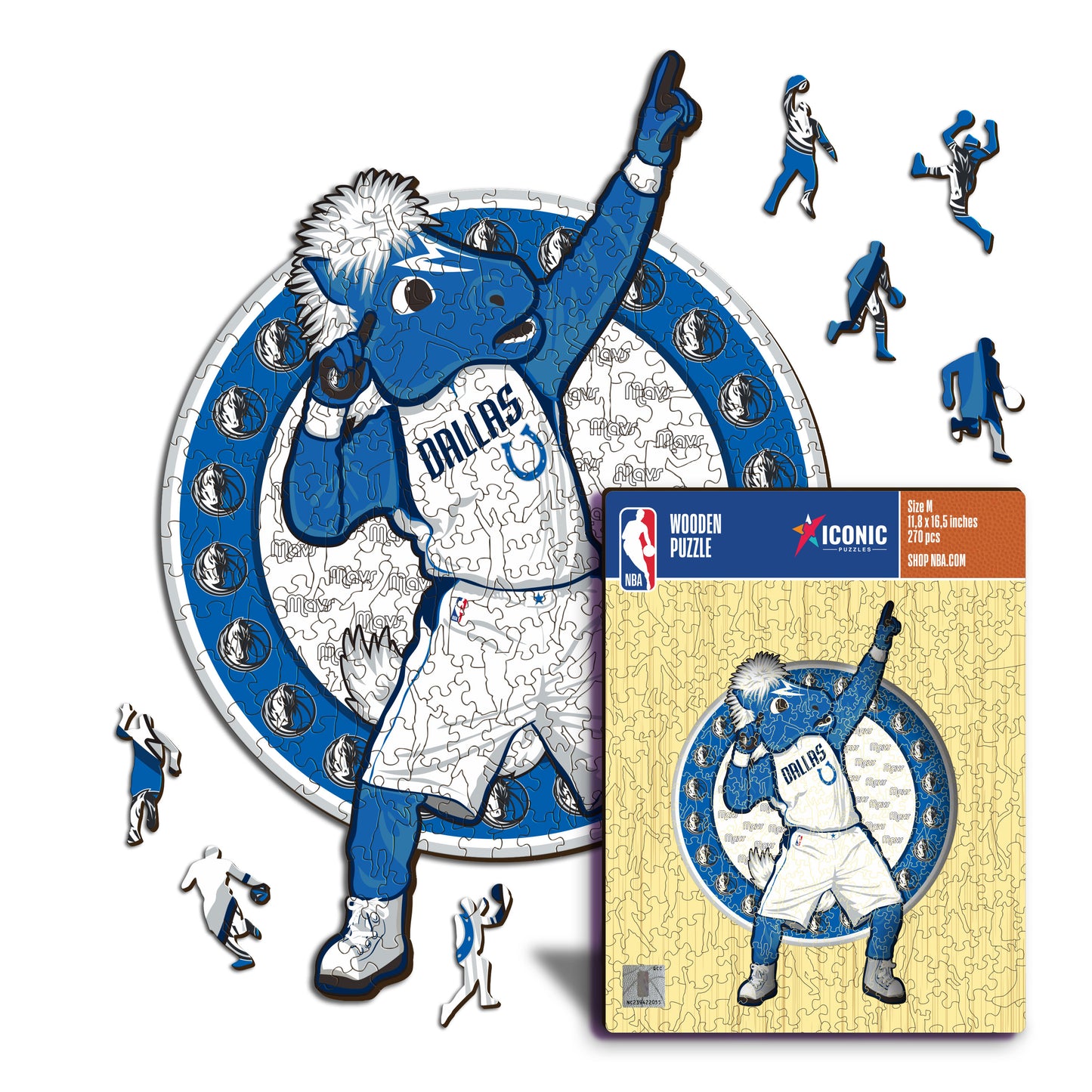 Mascotte Dallas Mavericks™ - Puzzle en Bois