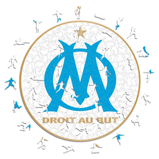 Logo Olympique de Marseille® - Puzzle Officiel en Bois
