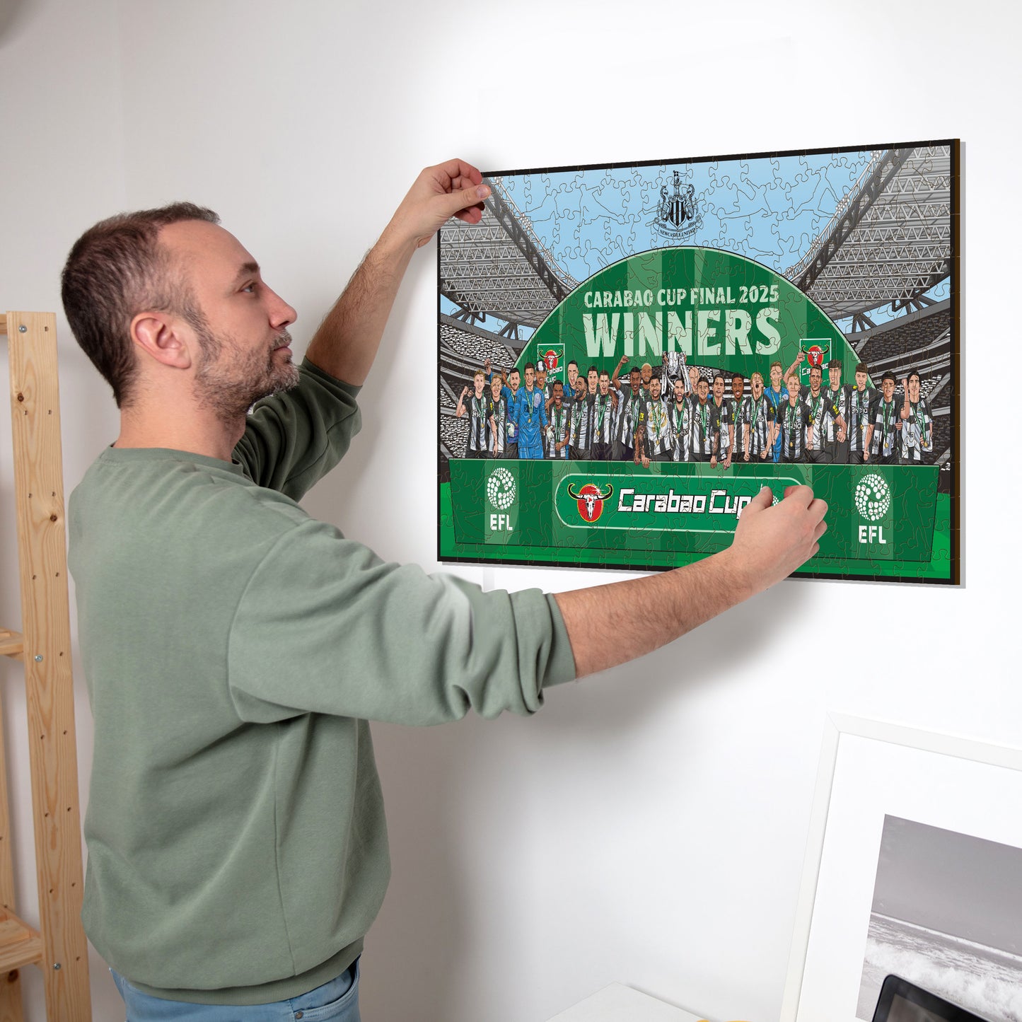 Newcastle United FC® "Carabao Cup 24/25 Vainqueurs" – Puzzle en bois