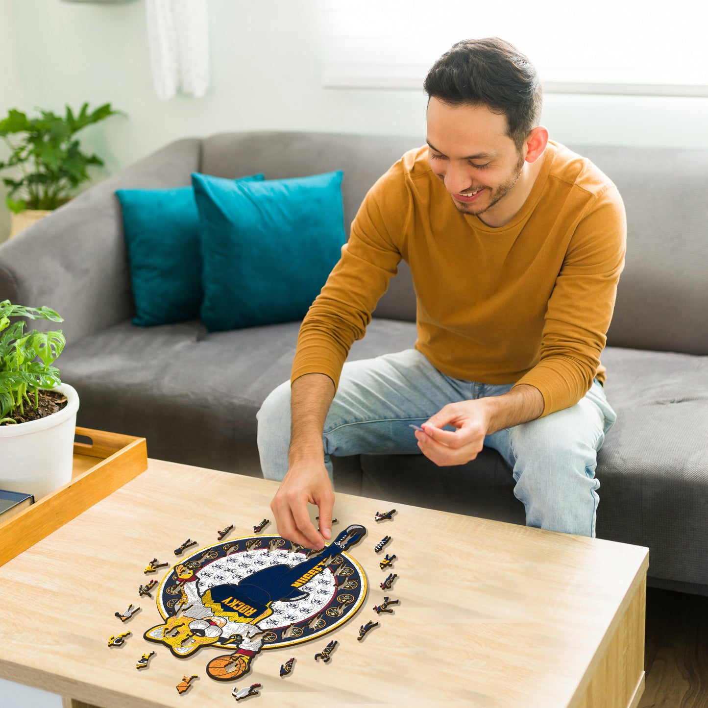 Denver Nuggets™ Mascotte - Puzzle en Bois