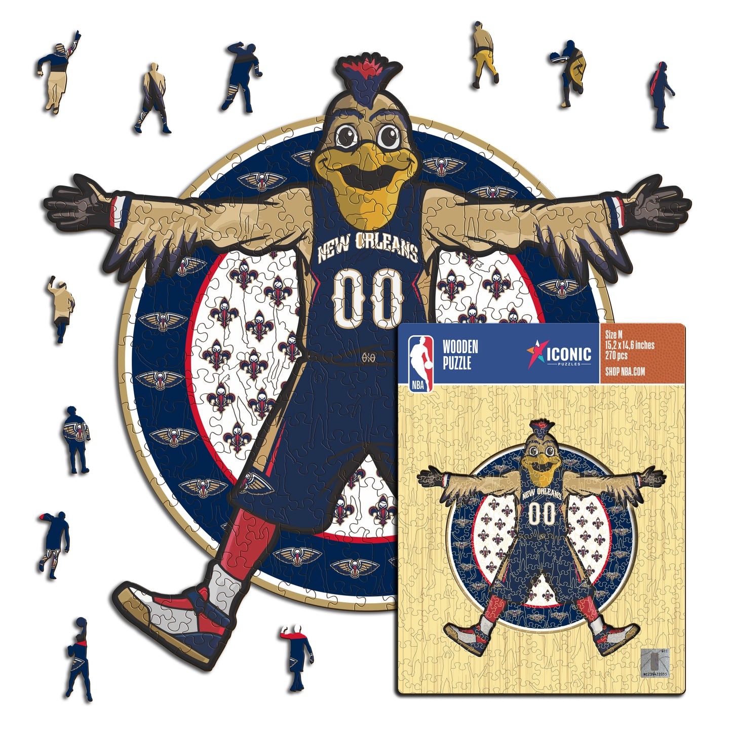 Mascotte New Orleans Pelicans™ - Puzzle en Bois