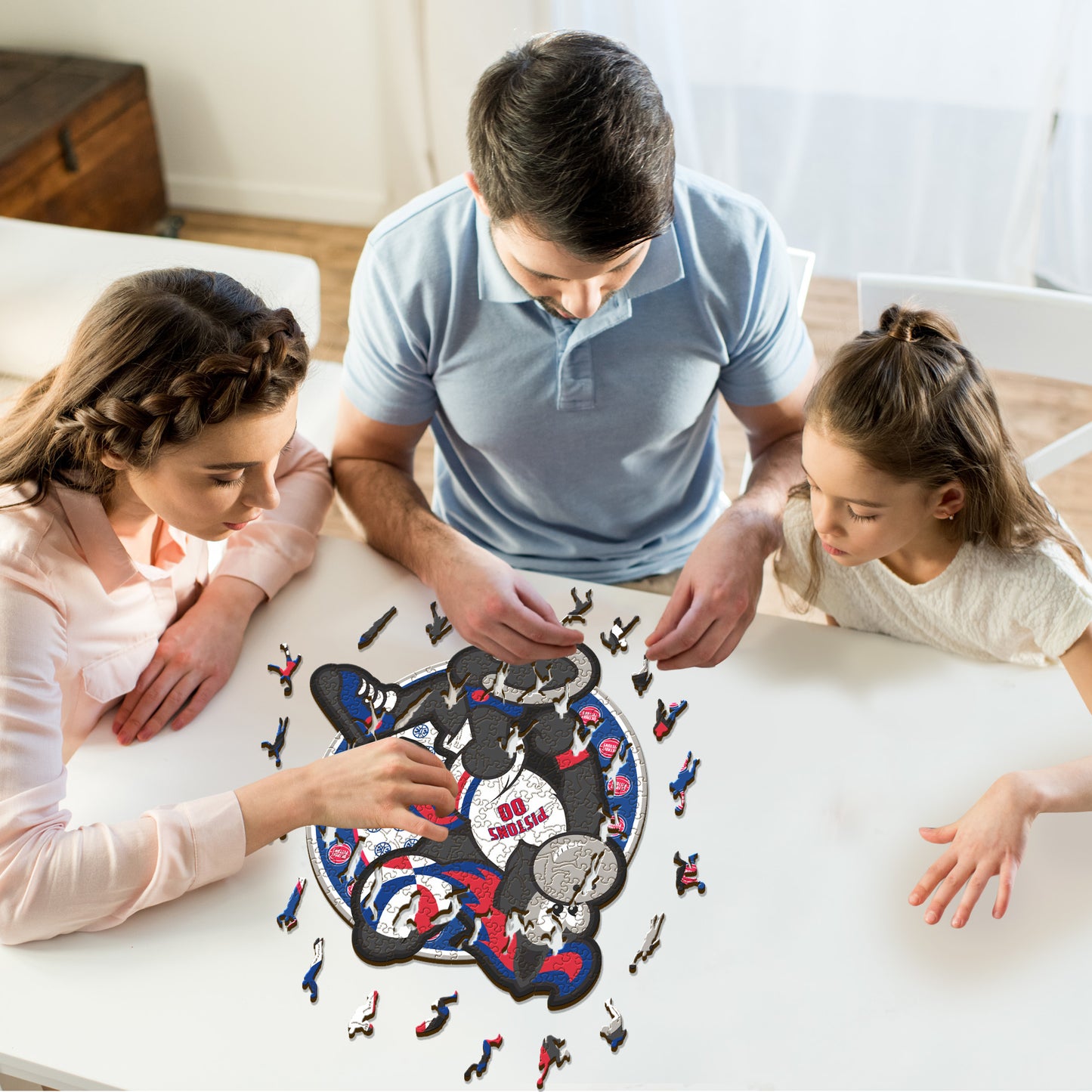 Mascotte Detroit Pistons™ - Puzzle en Bois
