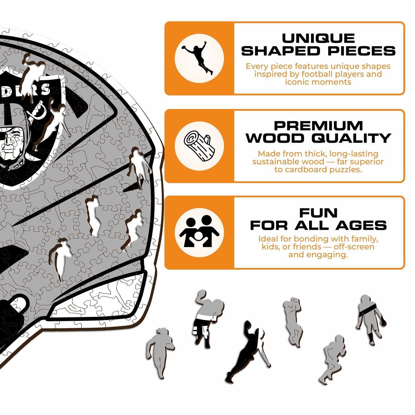 Casque Las Vegas Raiders™ - Puzzle en Bois