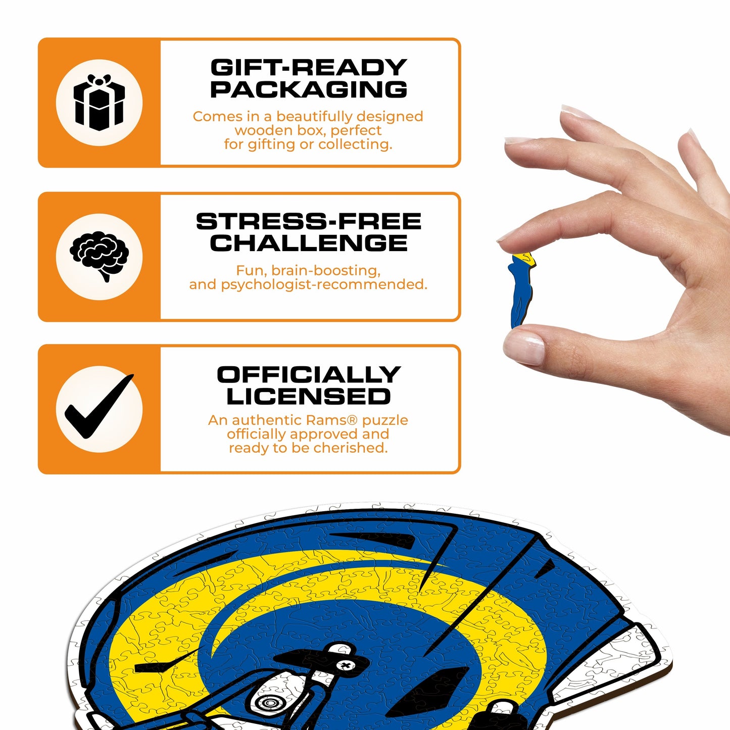 Casque Los Angeles Rams™ - Puzzle en Bois