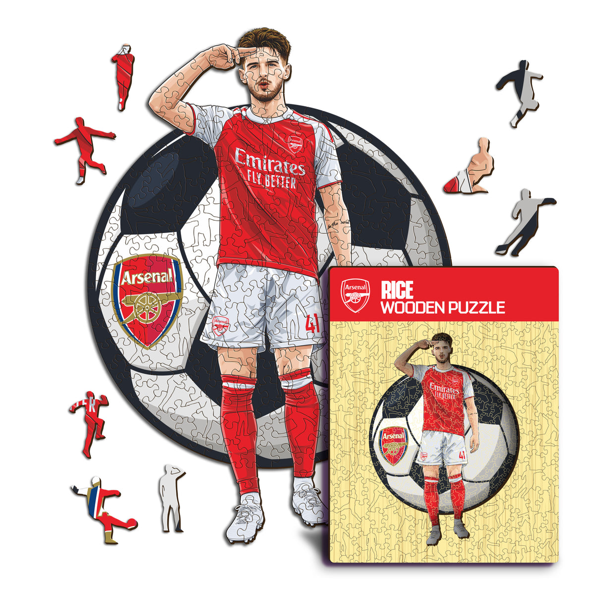 Declan Rice Puzzle en Bois