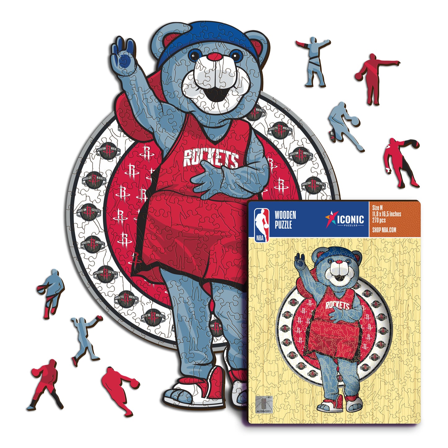 Mascotte Houston Rockets™ - Puzzle en Bois