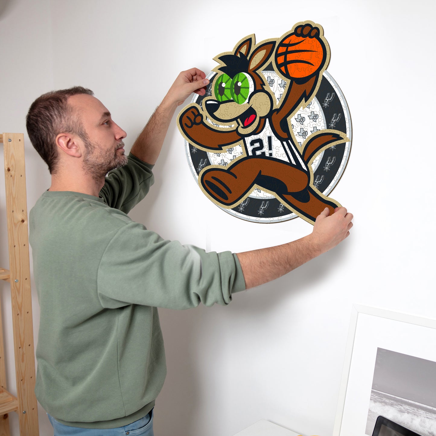 San Antonio Spurs™ Mascotte - Puzzle en Bois