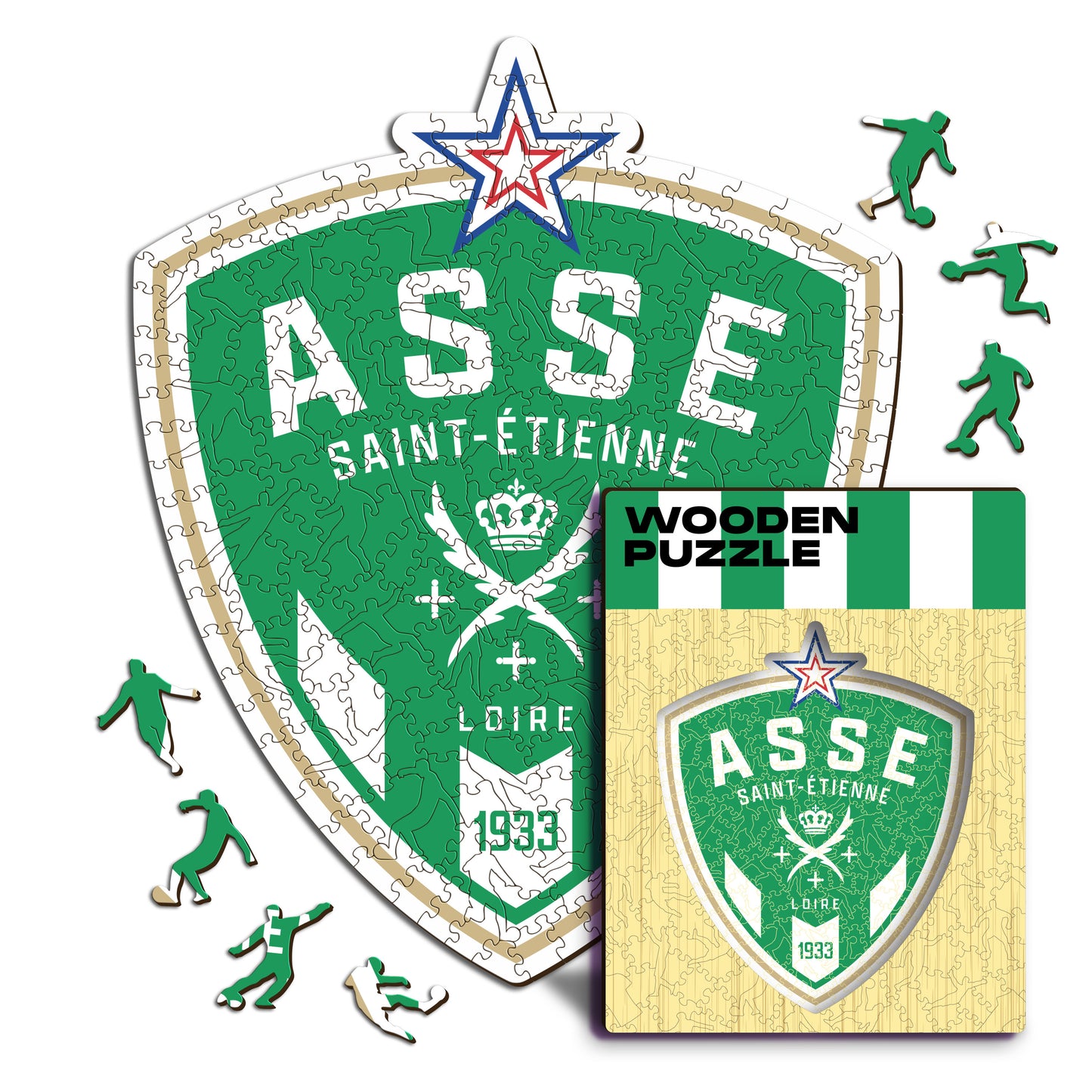 Logo AS Saint-Etienne® - Puzzle en Bois