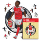 Bukayo Saka Puzzle en Bois