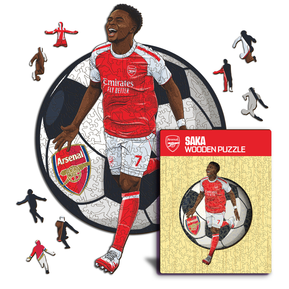 Bukayo Saka Puzzle en Bois