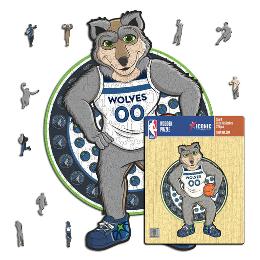 Minnesota Timberwolves™ Mascotte - Puzzle en Bois