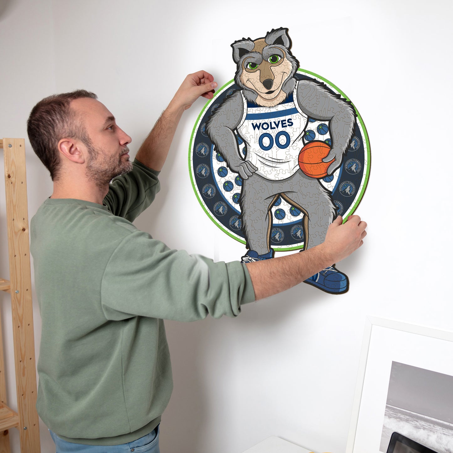 Minnesota Timberwolves™ Mascotte - Puzzle en Bois