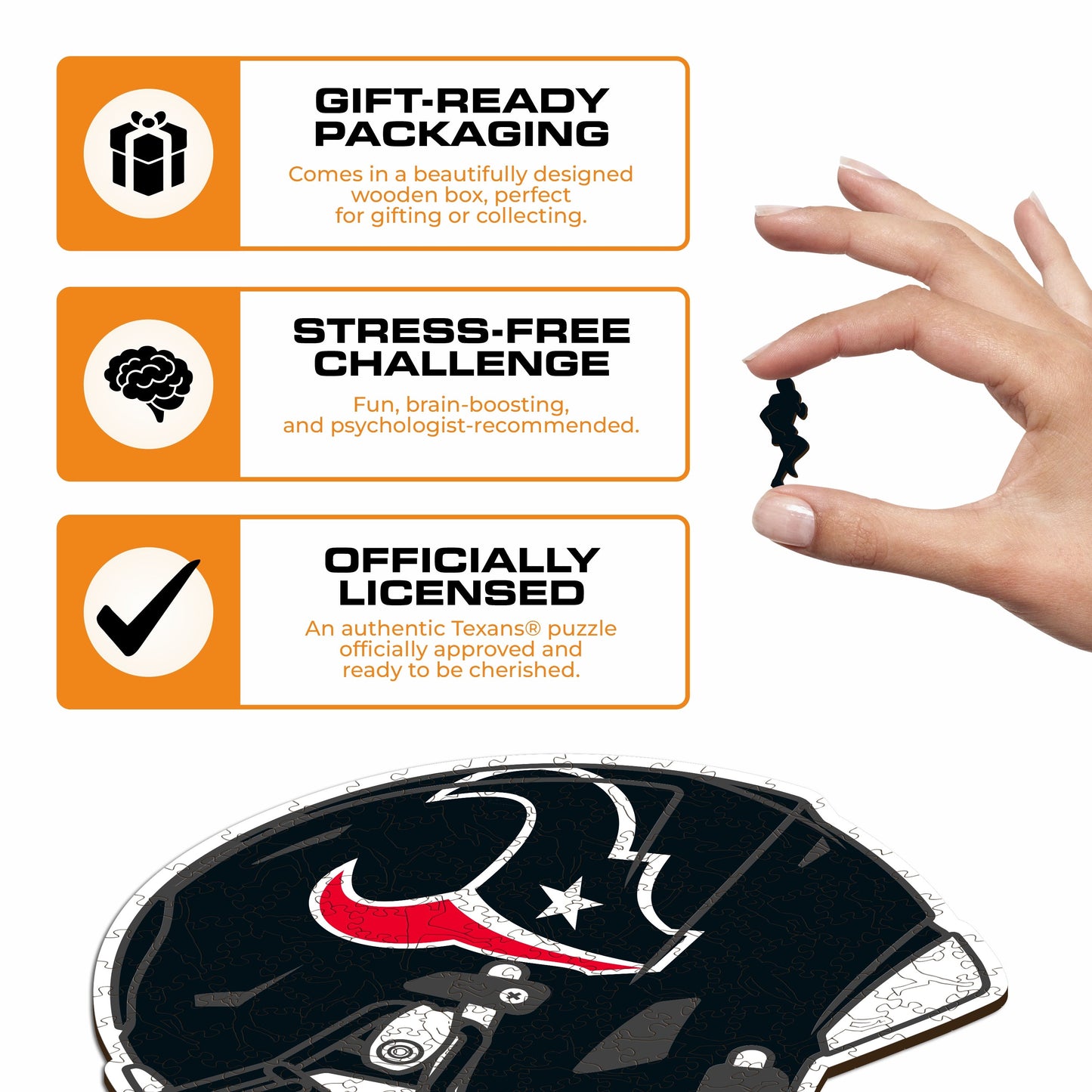 Casque Houston Texans™ - Puzzle en Bois