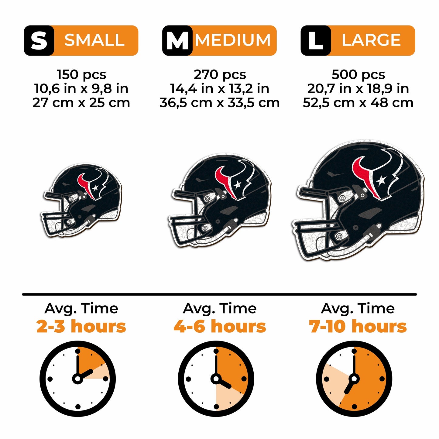 Casque Houston Texans™ - Puzzle en Bois