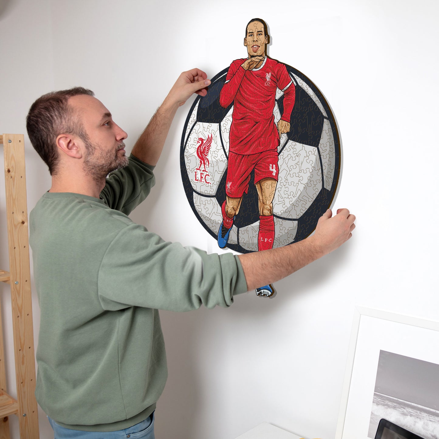 Virgil van Dijk - Puzzle en Bois