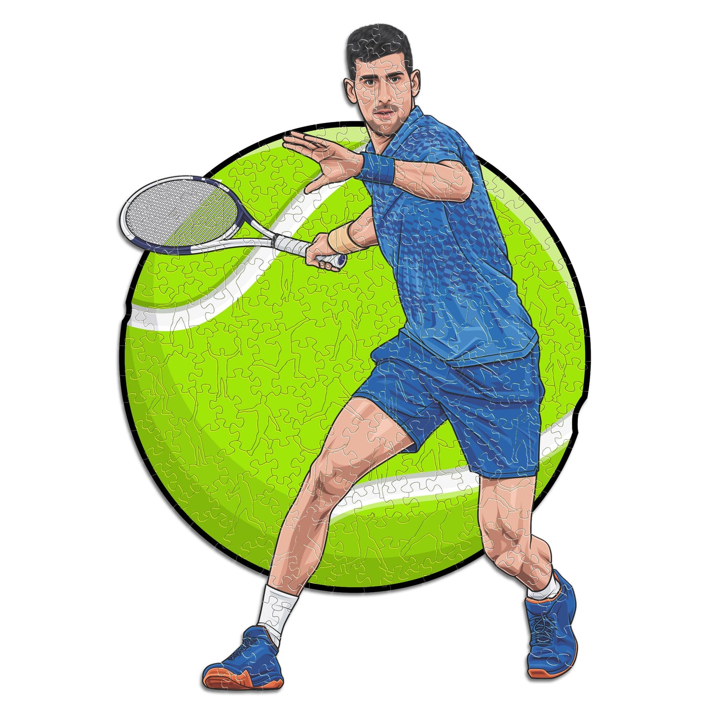 Novak Djokovic - Puzzle en Bois