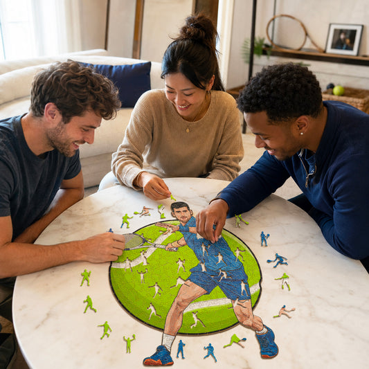 Novak Djokovic Wooden Puzzle