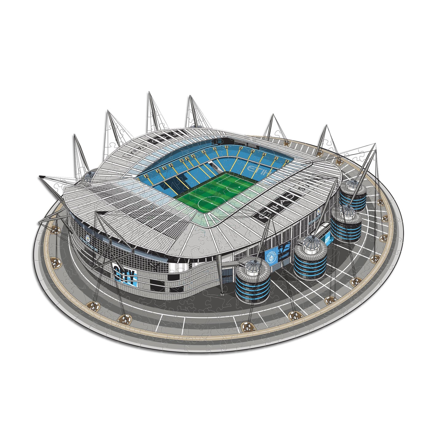 Etihad Stadium Man City FC® - Puzzle en Bois