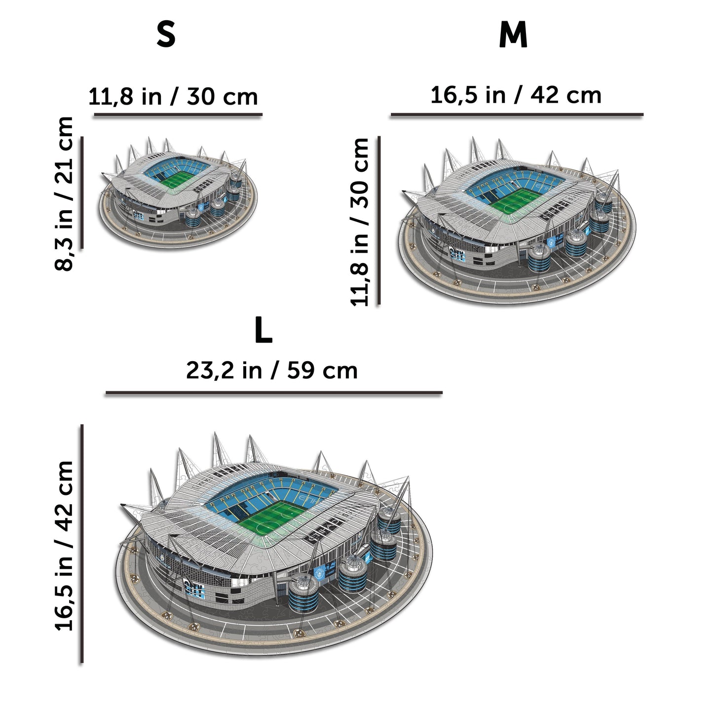 Etihad Stadium Man City FC® - Puzzle en Bois