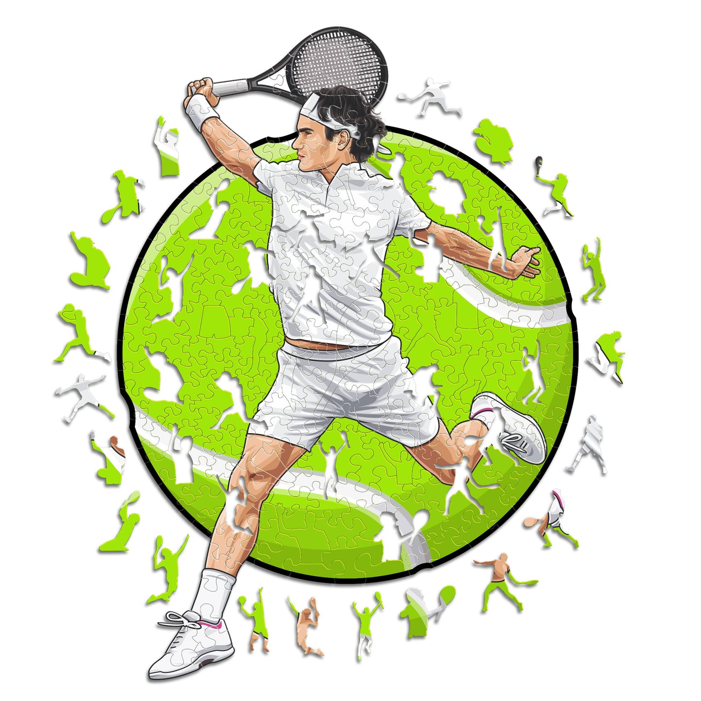 Roger Federer - Puzzle en Bois