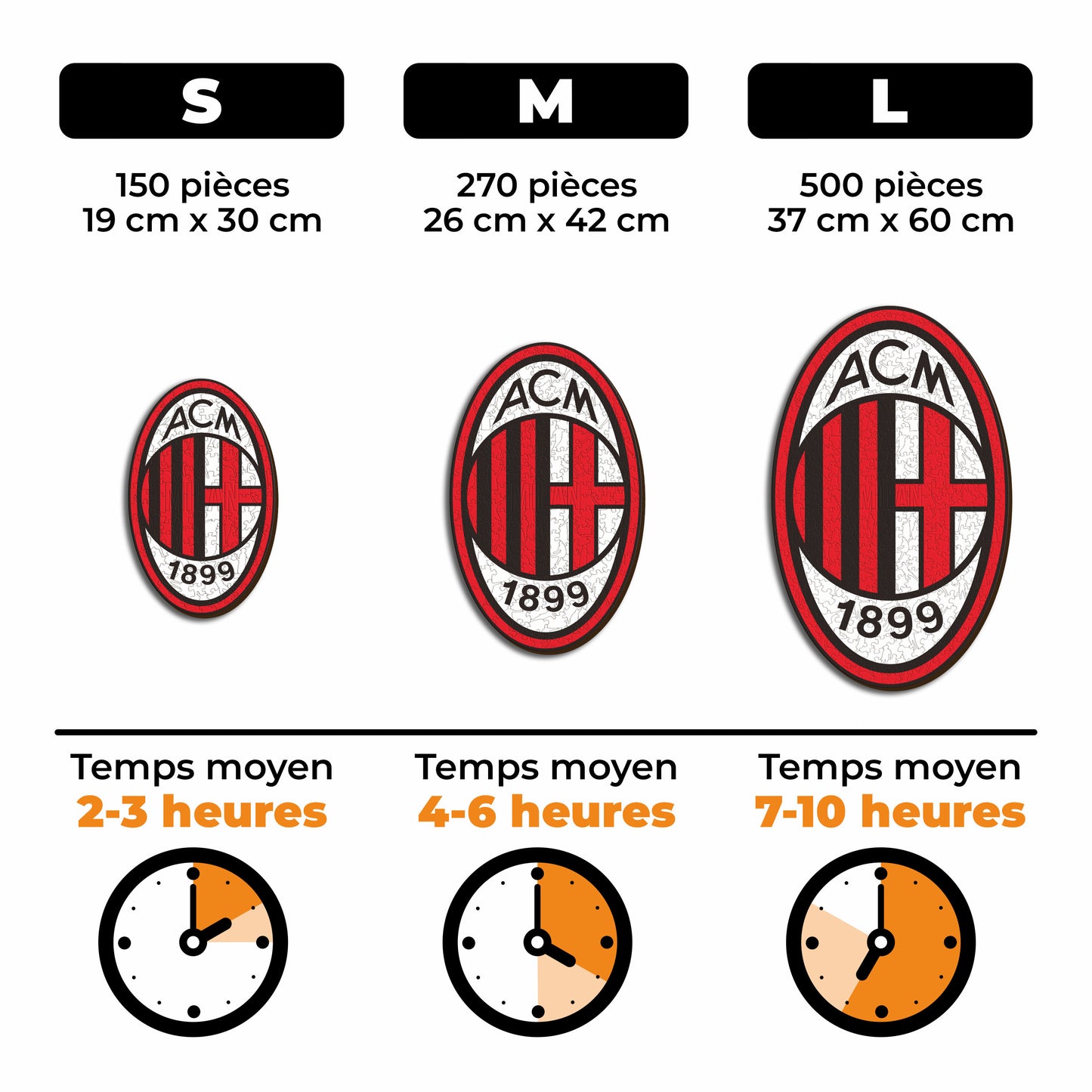 Logo AC Milan® - Puzzle en Bois