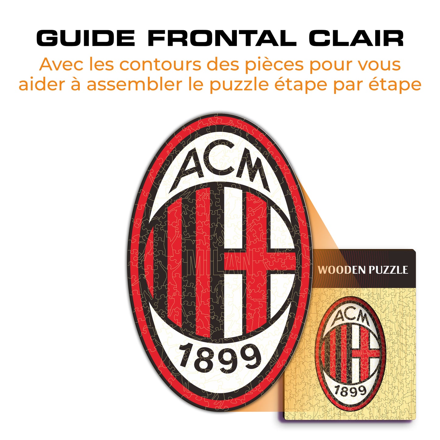 Logo AC Milan® - Puzzle en Bois
