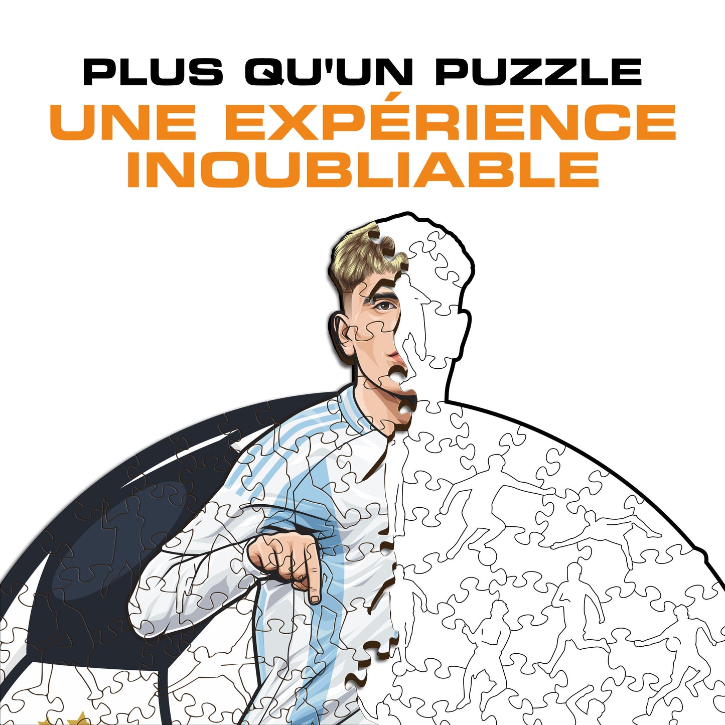 Alejandro Garnacho - Puzzle en Bois