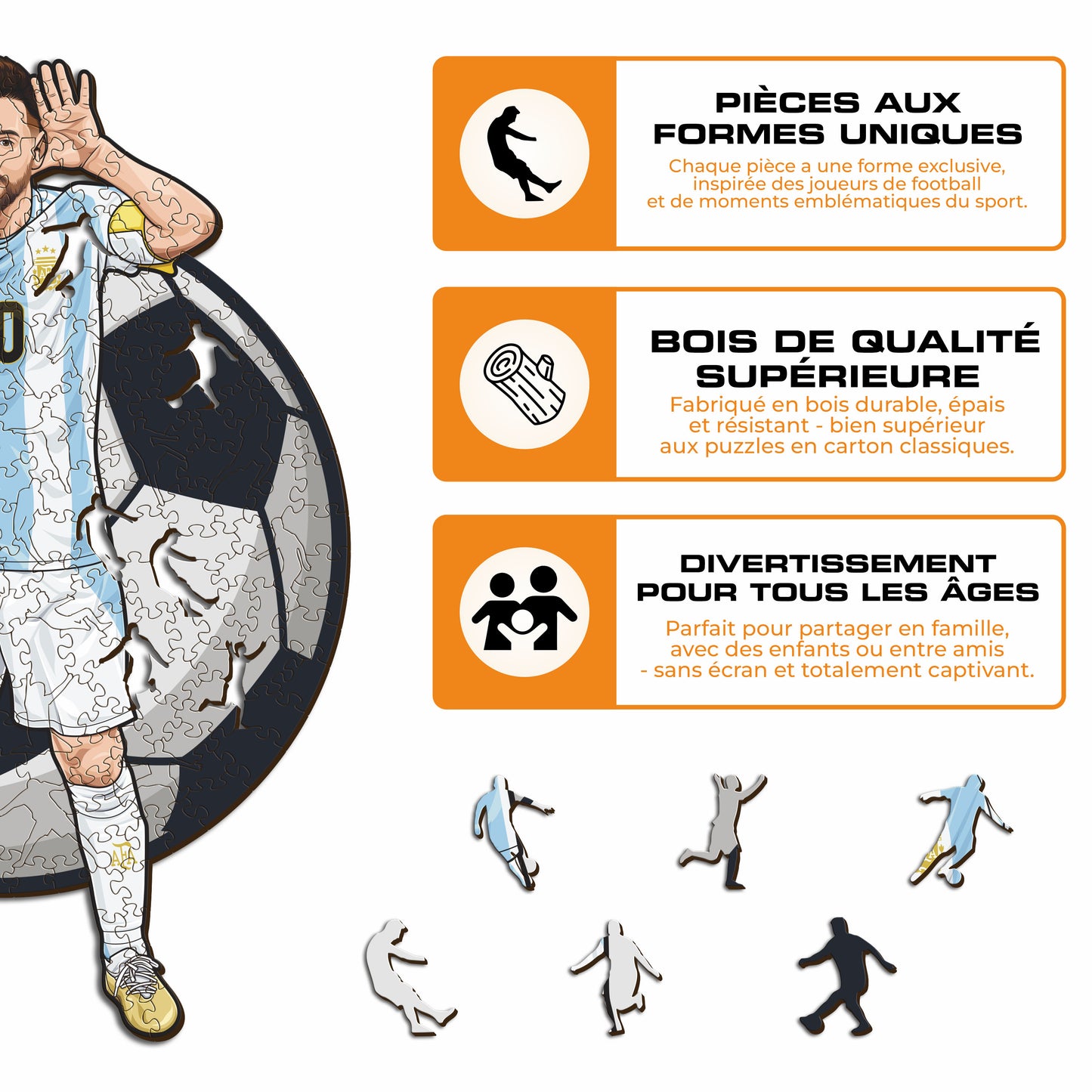 Lionel Messi - Puzzle en Bois
