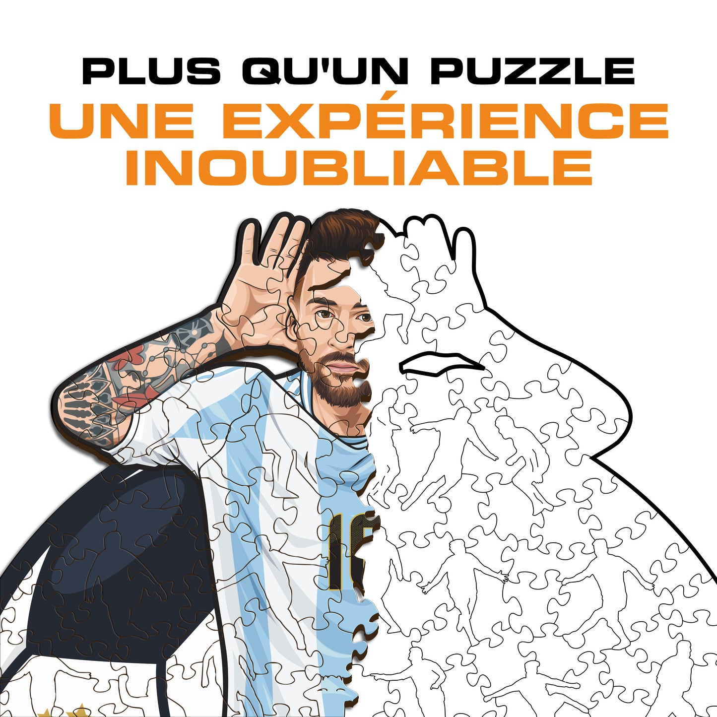 Lionel Messi - Puzzle en Bois