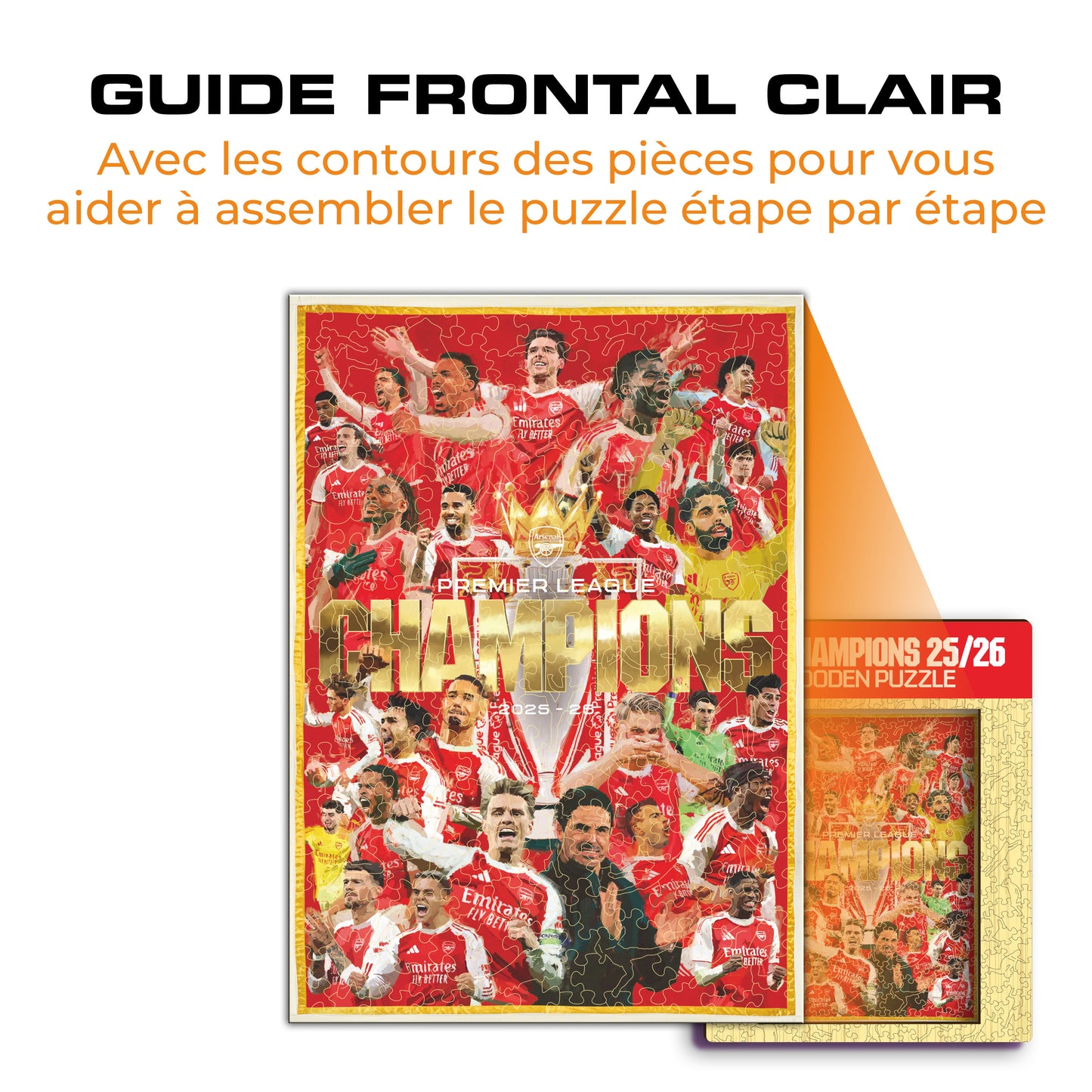 Champions Arsenal FC® Premier League 25/26 - Puzzle en Bois
