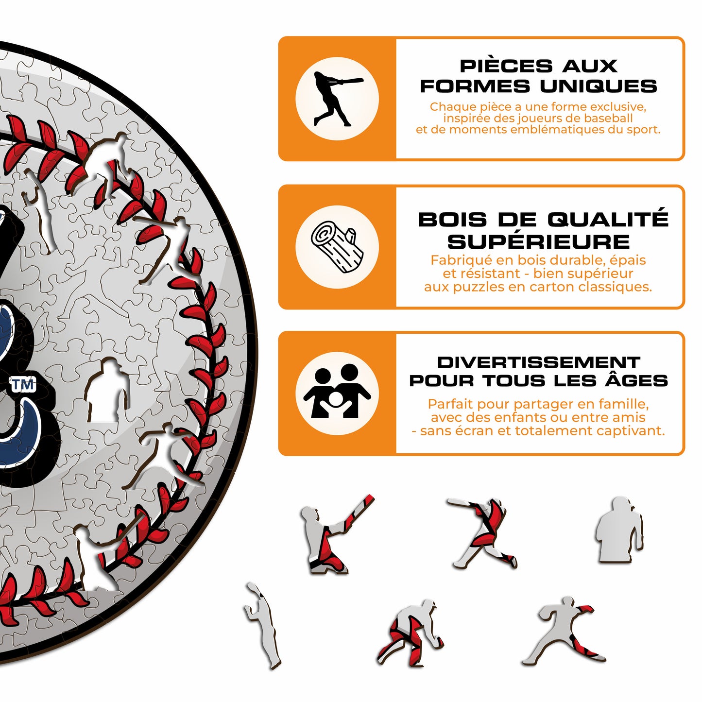 Atlanta Braves™ - Puzzle en Bois