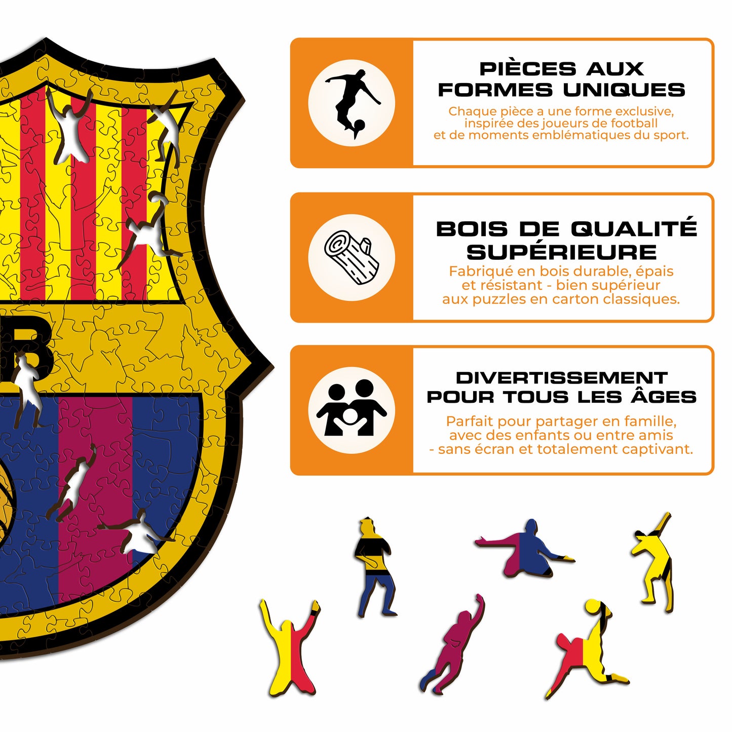 Logo FC Barcelona® - Puzzle en Bois
