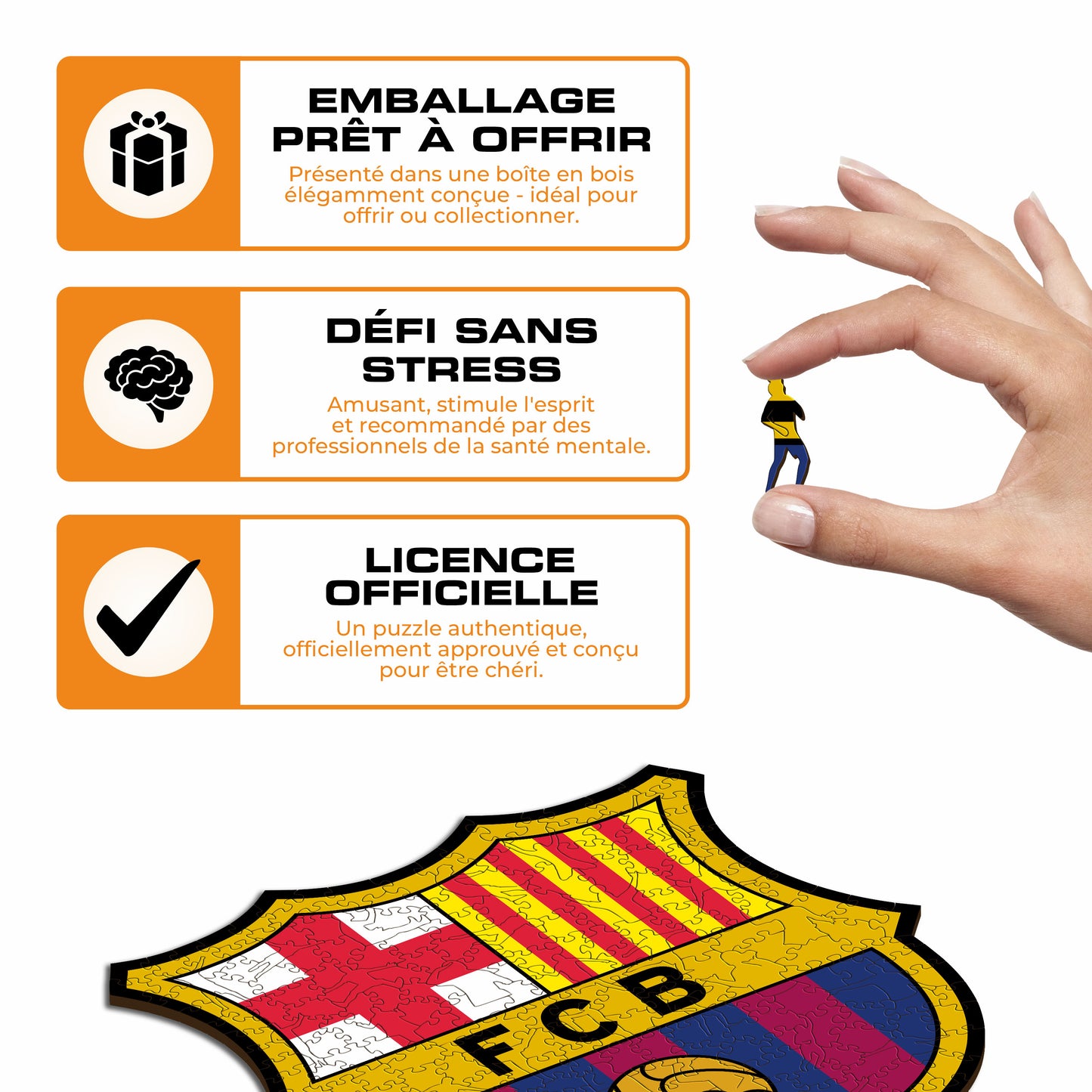 Logo FC Barcelona® - Puzzle en Bois