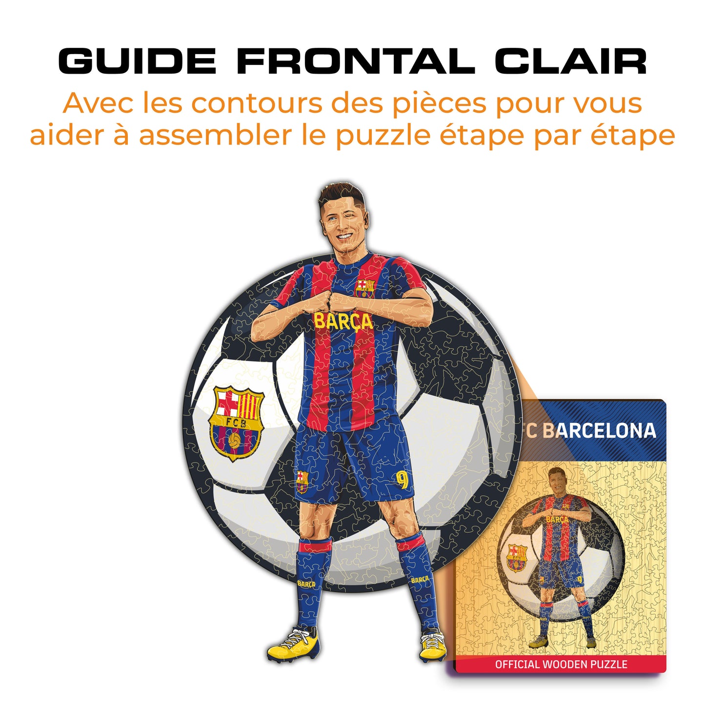 Robert Lewandowski - Puzzle en Bois