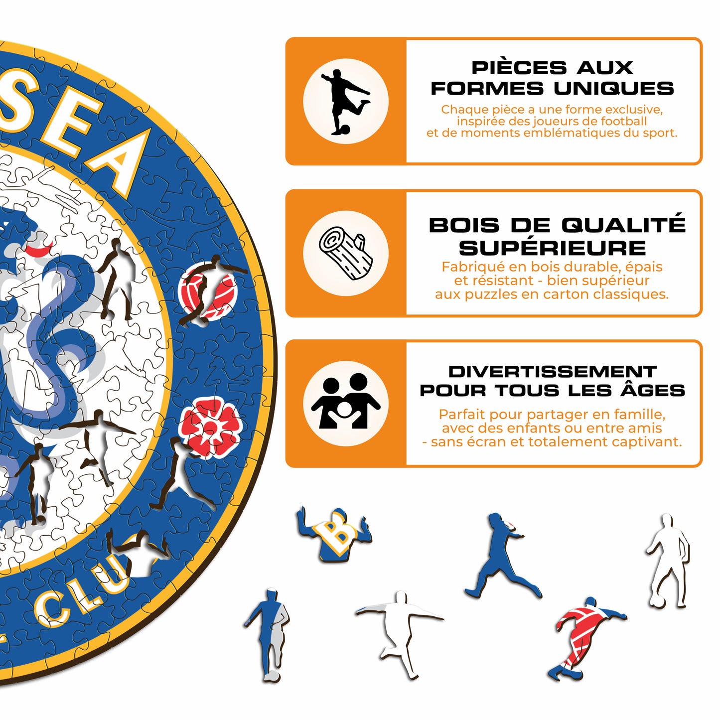 Logo Chelsea FC® - Puzzle en Bois