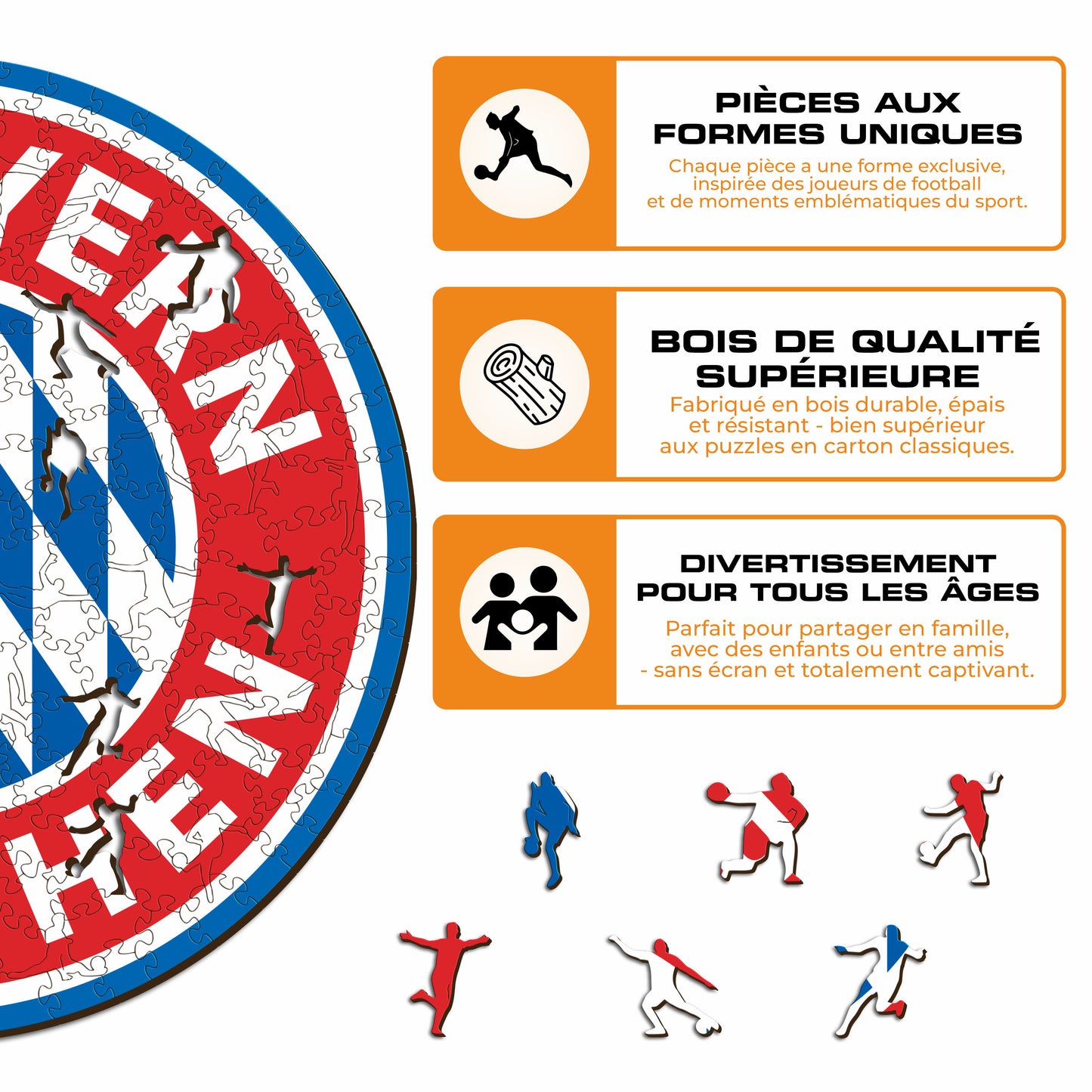 Logo FC Bayern Munich® - Puzzle en Bois