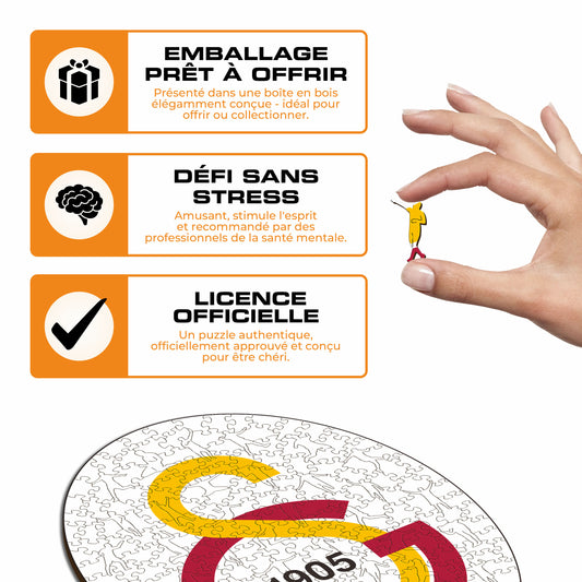 Logo Galatasaray S.K.® - Puzzle en Bois