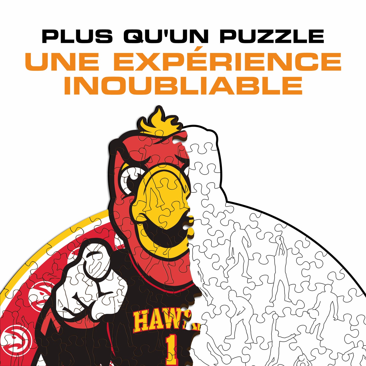 Mascotte Atlanta Hawks™ - Puzzle en Bois
