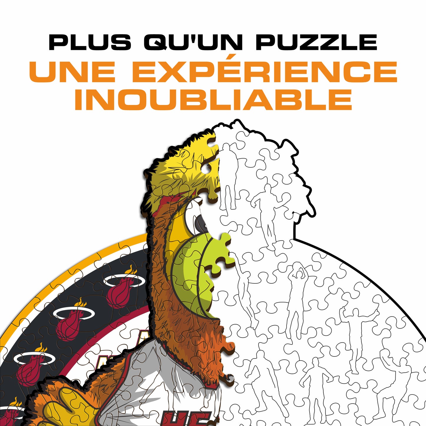 Mascotte Miami Heat™ - Puzzle en Bois
