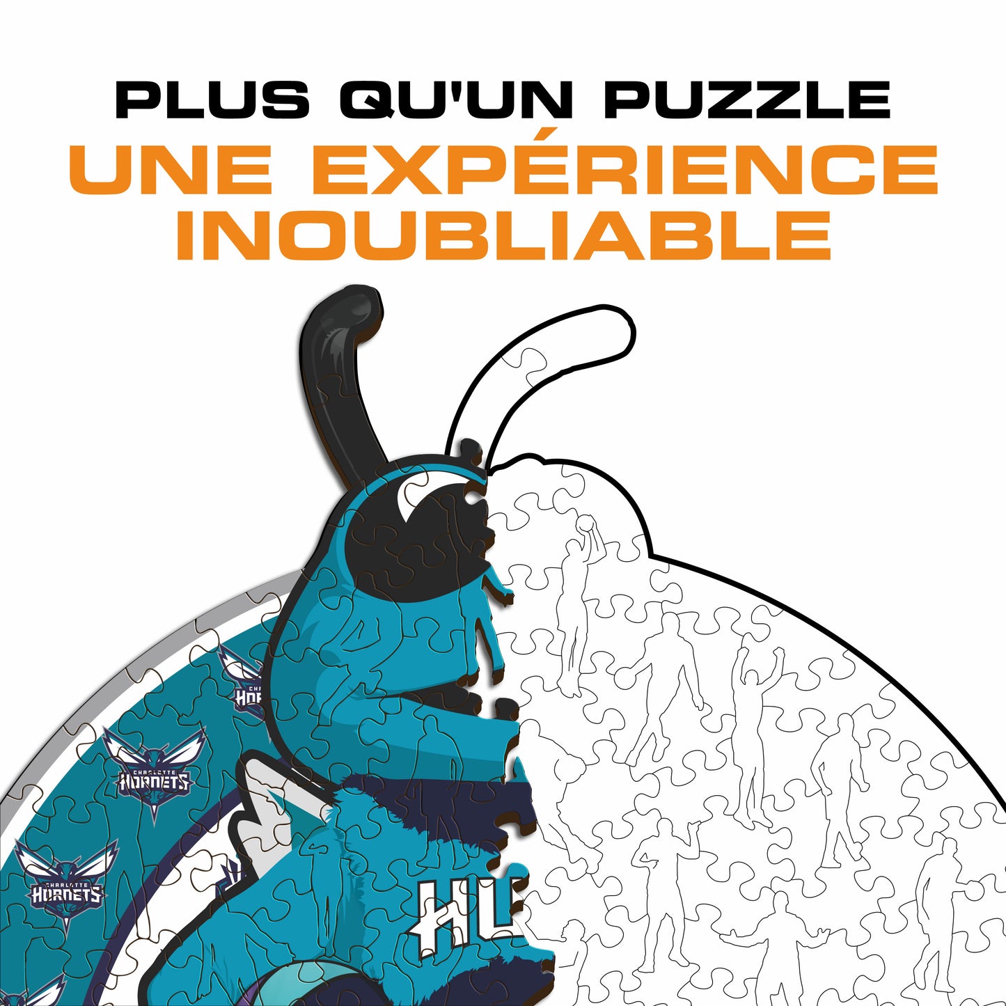 Mascotte Charlotte Hornets™ - Puzzle en Bois