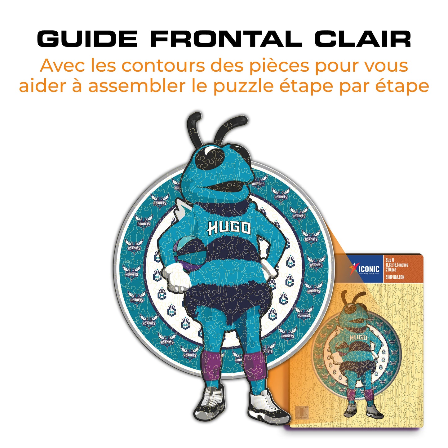 Mascotte Charlotte Hornets™ - Puzzle en Bois