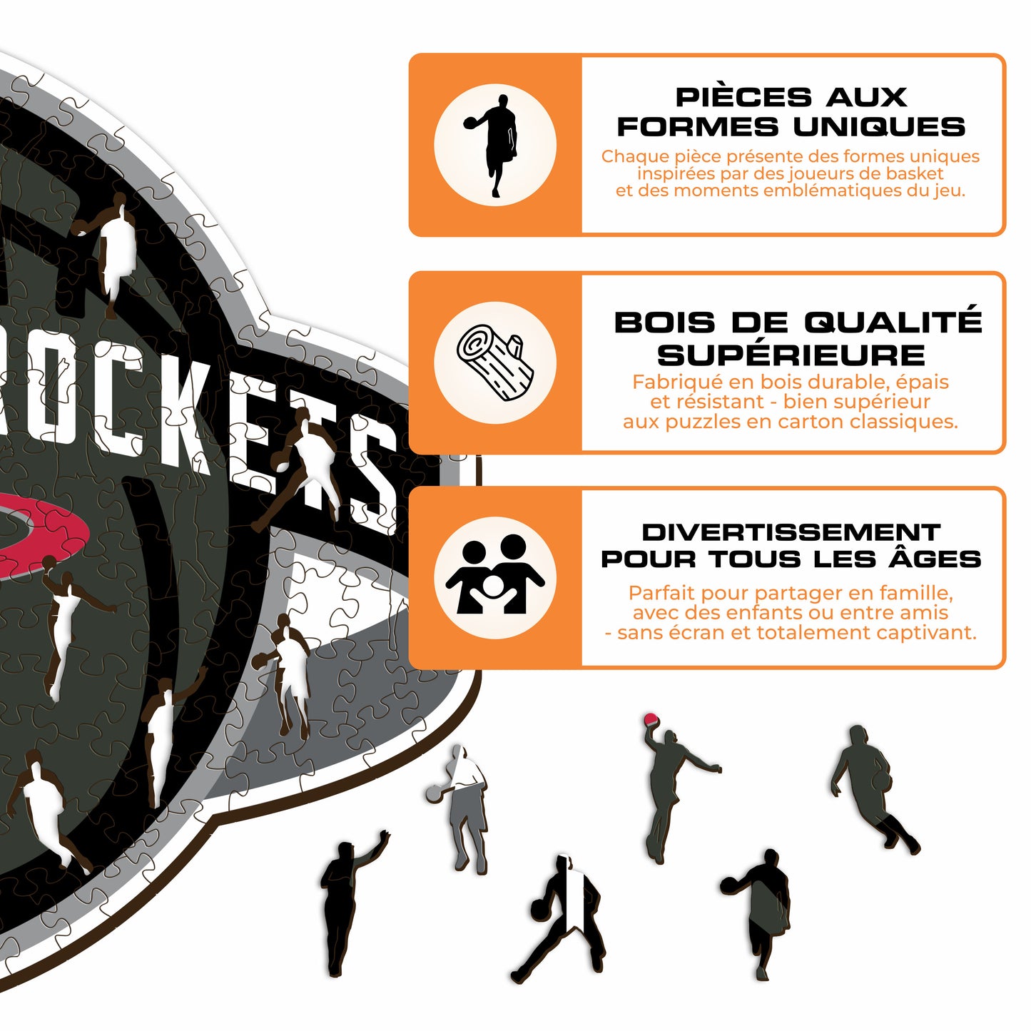 Houston Rockets™ - Puzzle en Bois