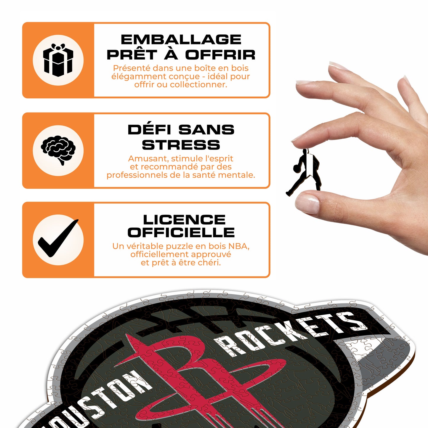 Houston Rockets™ - Puzzle en Bois