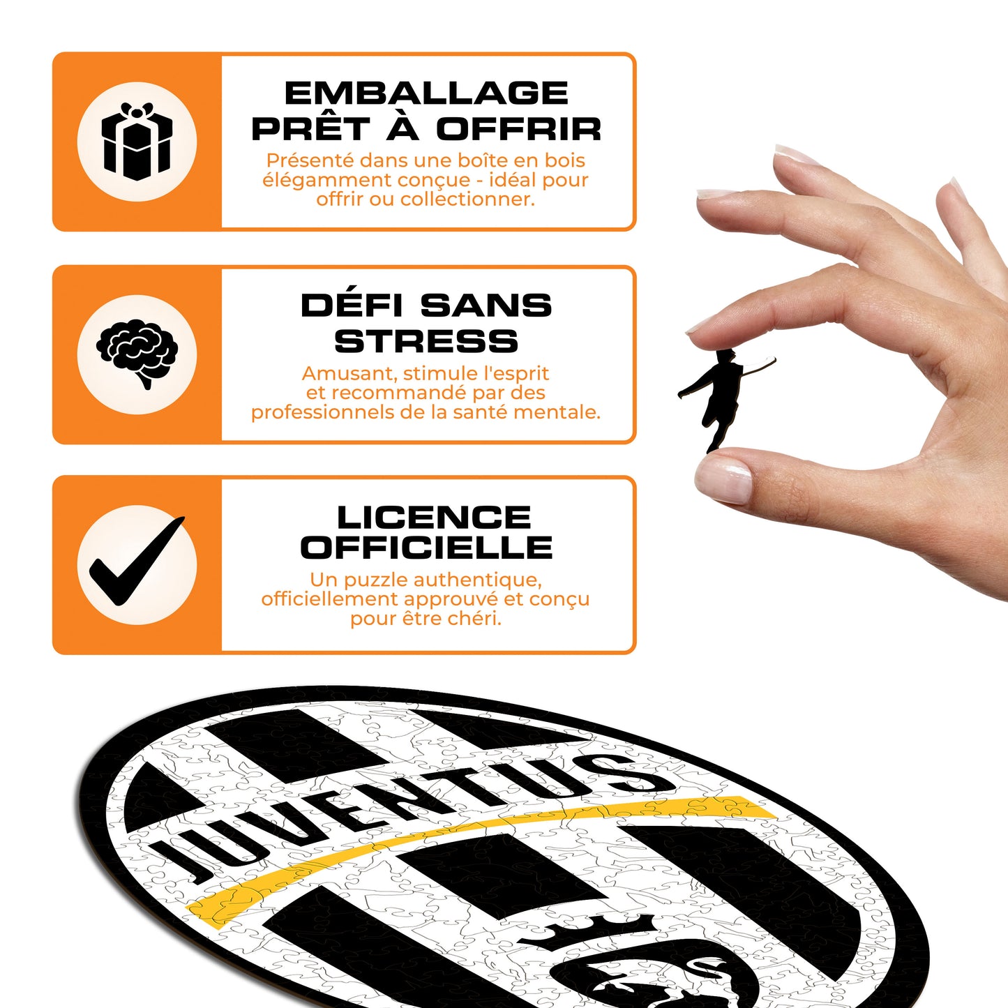 Retro Logo Juventus FC® - Puzzle en Bois