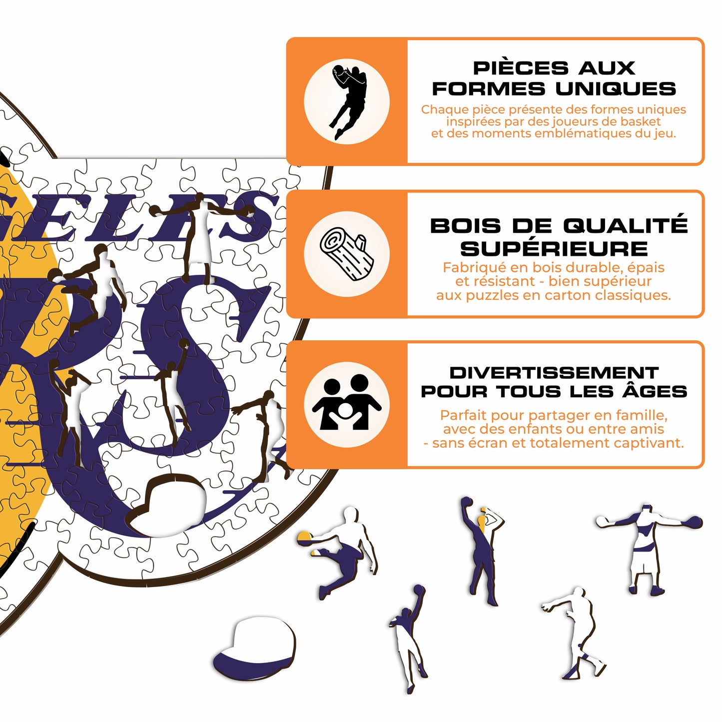 Los Angeles Lakers™ - Puzzle en Bois