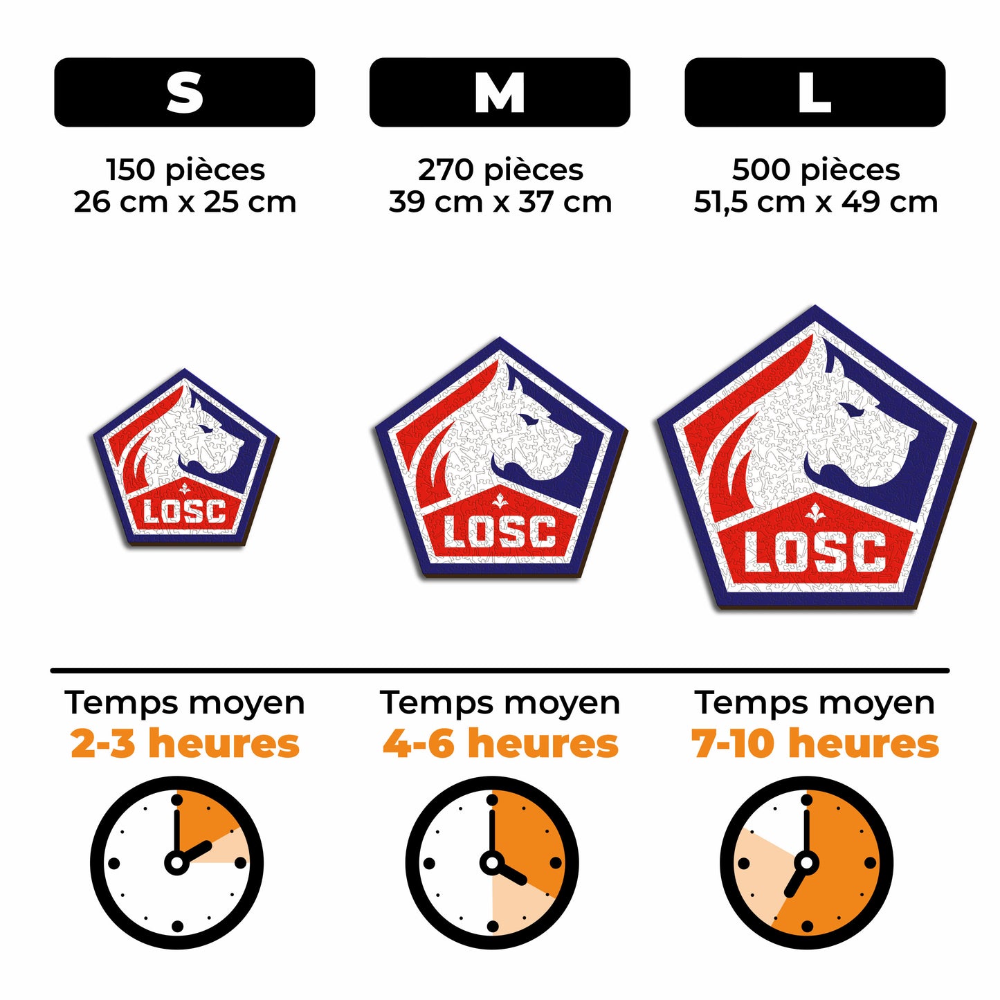 Logo LOSC Lille® - Puzzle en Bois