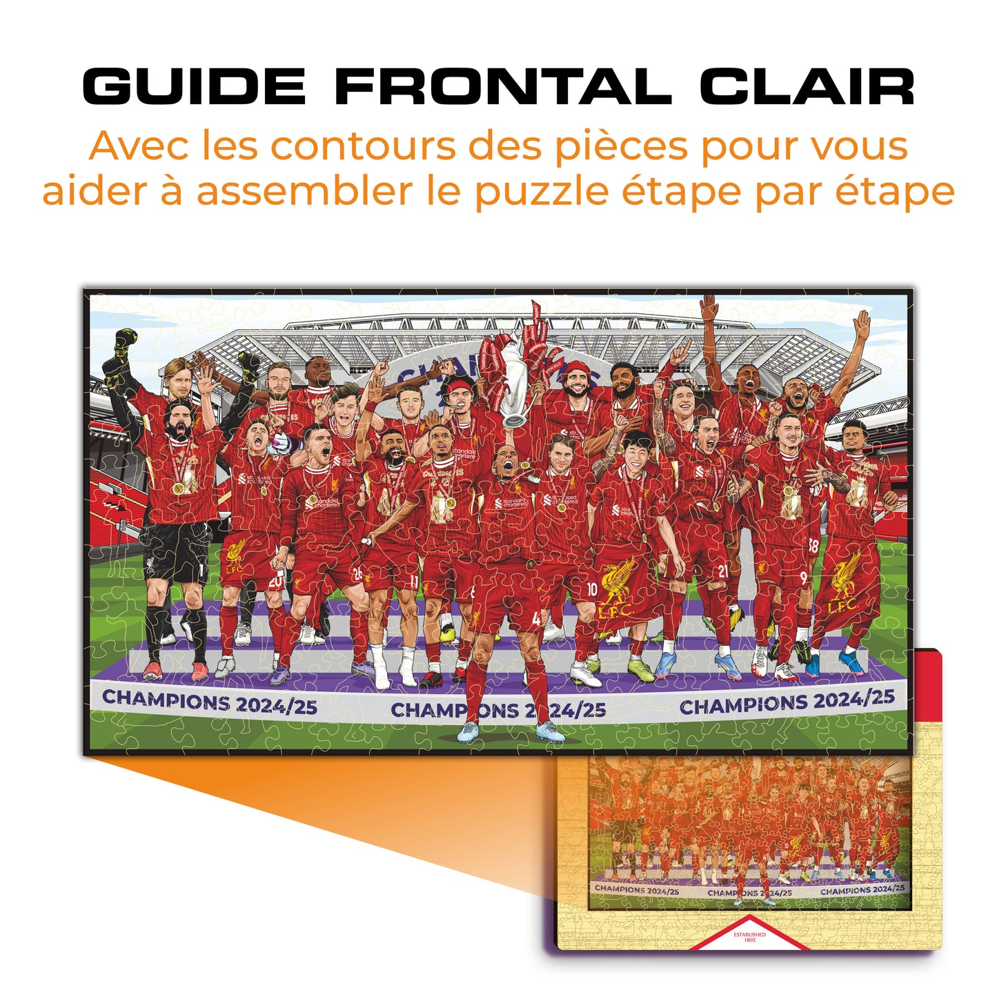 Liverpool FC® Premier League Champions 24/25 - Puzzle en Bois