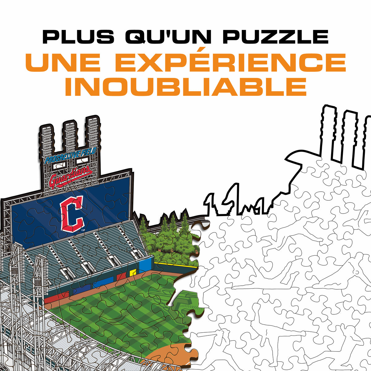 Progressive Field Cleveland Guardians™ Puzzle en Bois