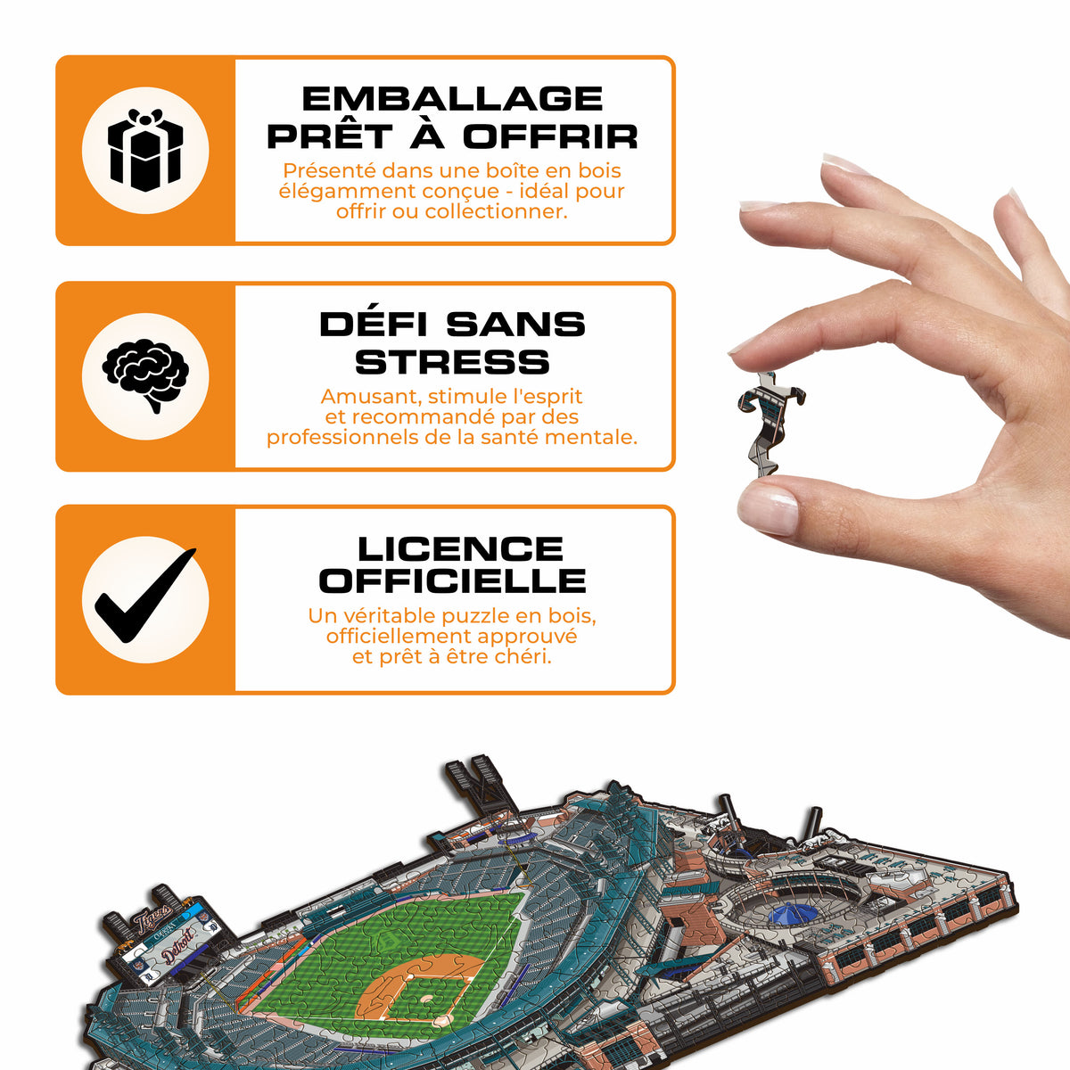 Comerica Park Detroit Tigers™ Puzzle en Bois