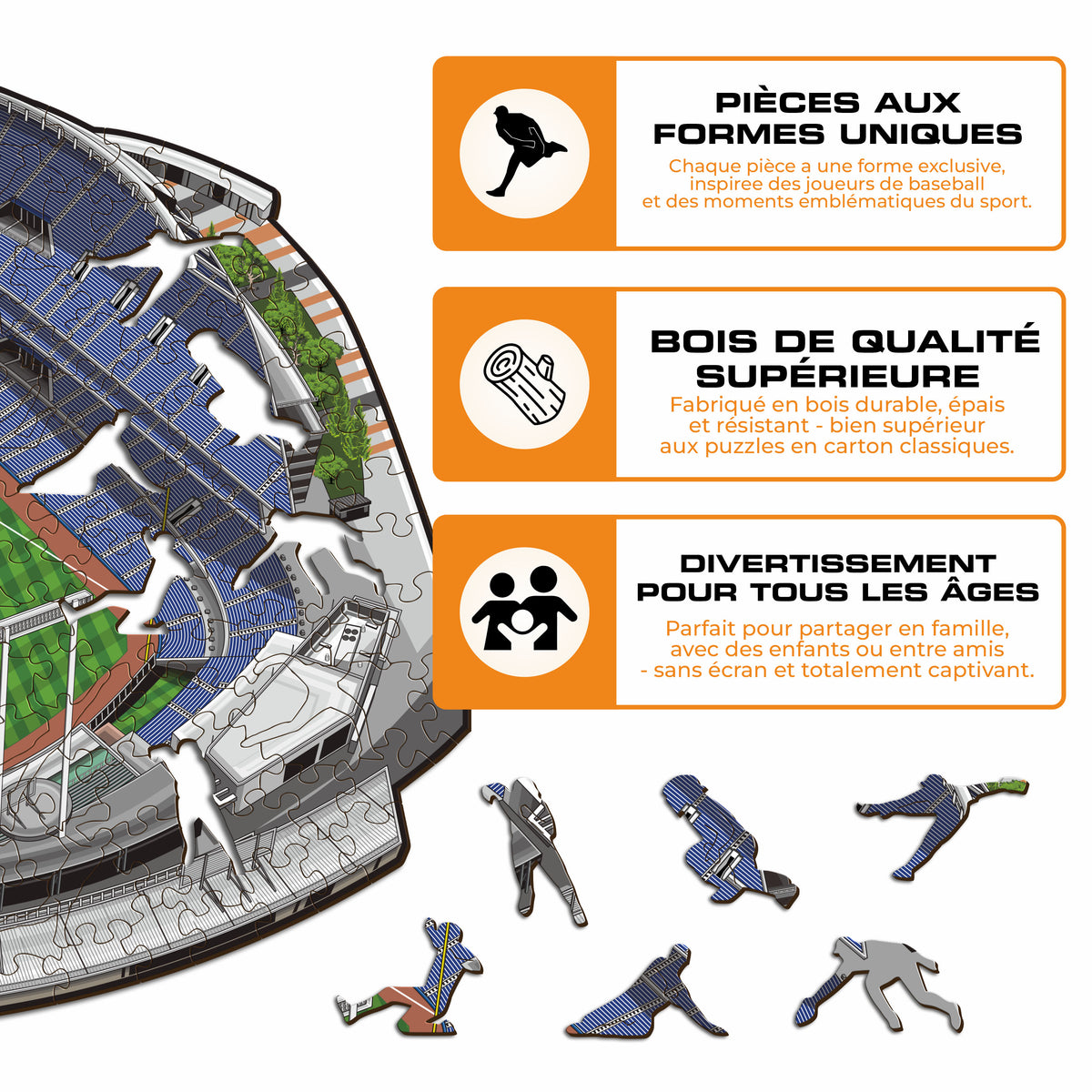 Kauffman Stadium Kansas City Royals™ Puzzle en Bois